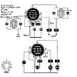 Valvola/Tube General Electric EF89 6DA6 Pentodo a vuoto RF/IF-Stage Co