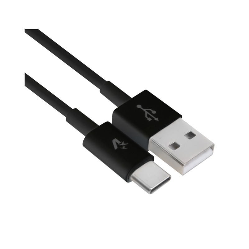 Cavo USB/USB Type-C rivestimento TPE 1mt colore nero VULTECH SM-T113BK