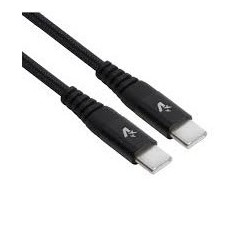 Cavo USB Type-C/Type-C rivestimento in Nylon 1mt colore nero VULTECH S