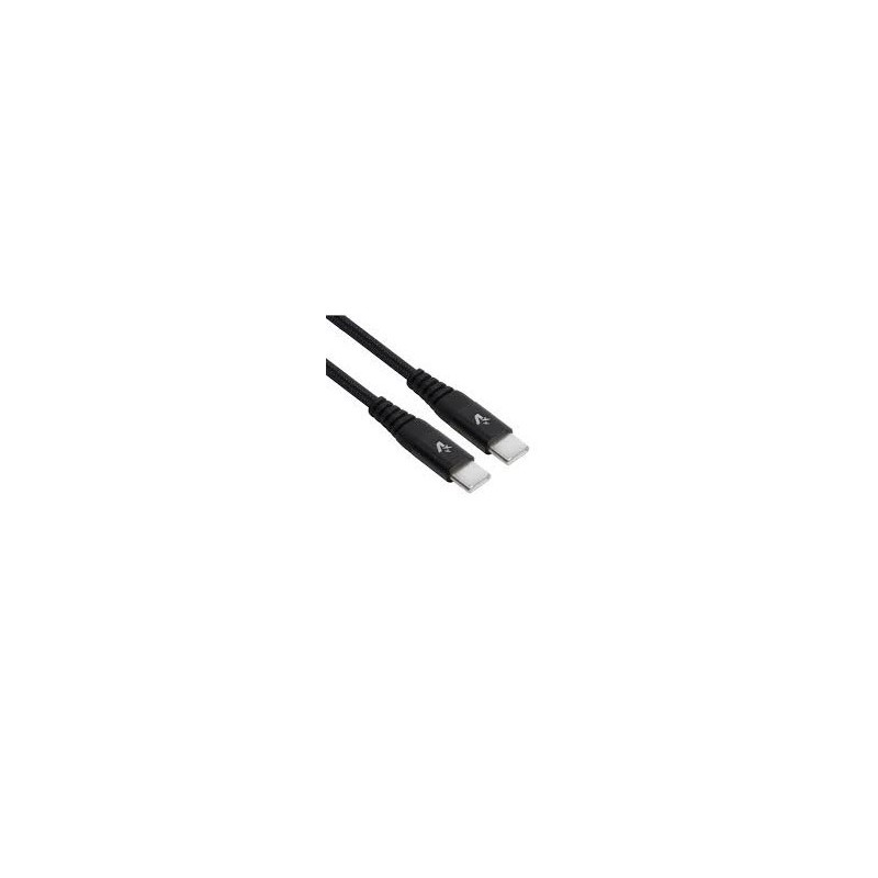 Cavo USB Type-C/Type-C rivestimento in Nylon 1mt colore nero VULTECH S