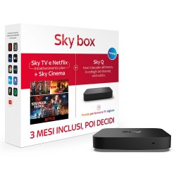 Decoder SKYQ + visione gratis 3 mesi (TV + NETFLIX + CINEMA) - SKY BOX