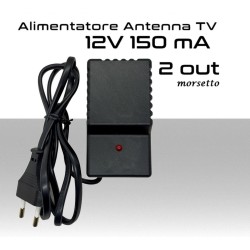 Alimentatore antenna TV da 150mA 12V tipo stabilizzato 2 uscite